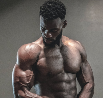 shirtless man